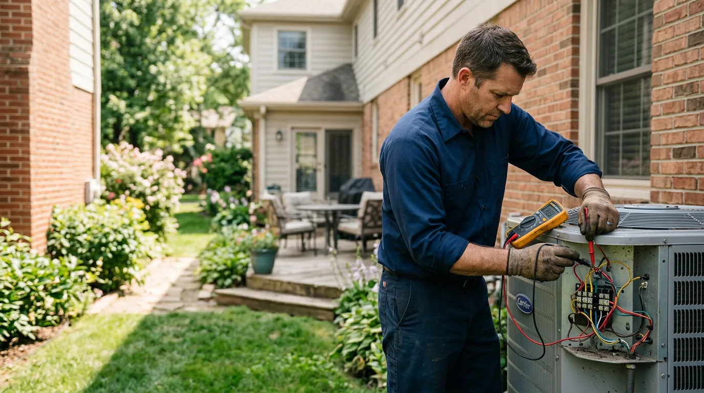 HVAC technician working near Fleetwood, NC